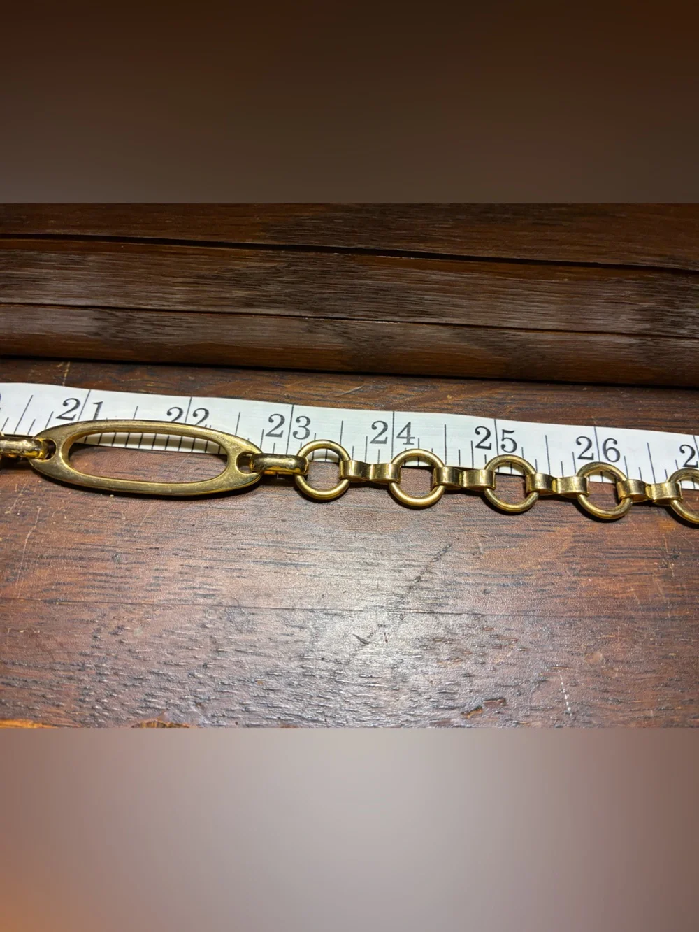 Y2K Vintage Soho Design Italy Made Oval Link Gold Chain Belt 42”